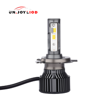 Phare LED COB H4 blanc froid 6500K, double puce, dissipateur thermique à ailettes en aluminium, installation facile, pièces de phare de voiture pour rétrofit