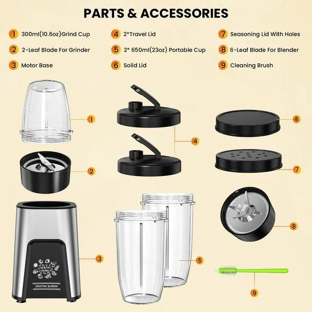 Personal 800W Smoothies Maker Blender for Frozen Drinks & Crushed Ice with BPA Free Portable Bottle-Hotel & Outdoor Use · image 3