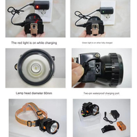 Casque rechargeable pour machine minière Lampe frontale à LED Lampe de tête sans fil pour mineurs