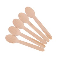 Ensemble de couverts jetables en bois 300 pièces (100 fourchettes, 100 cuillères, 100 couteaux) Ustensiles en bois biodégradables compostables écologiques