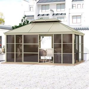 Pérgola de Techo Triangular Moderna de Aleación de Aluminio y Vidrio de Buena Calidad, <span class=keywords><strong>Precio</strong></span> Directo de Fábrica, Retráctil - Product Image 5