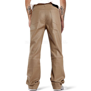 Pantalons en cuir de haute qualité fabriqués en gros, vêtements de rue de haute qualité, pantalons en cuir pour hommes en vente - Product Image 3