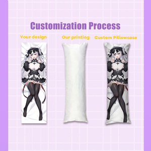 Housse de coussin anime <span class=keywords><strong>en</strong></span> <span class=keywords><strong>tissu</strong></span> doux, taille personnalisée, fabricant OEM, coussin décoratif sur mesure, Dakimakura - Product Image 2
