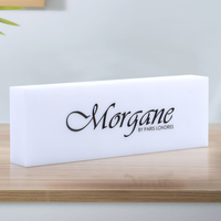 Brique acrylique personnalisée en usine, bloc d'affichage blanc avec logo, brique acrylique avec logo, bloc acrylique avec logo