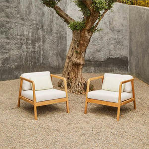 Ensemble de salon de jardin en teck pour villa, canapé d'extérieur modulable, mobilier de jardin très demandé - Product Image 3