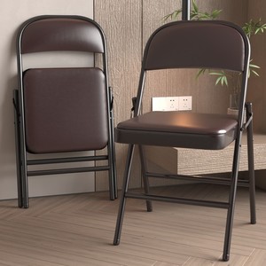 Wan Yusen <b>Folding</b> Chair Metal Frame Black Office Chair <b>Desk</b> Chair Conference Chair Computer Chair - Product Image 4