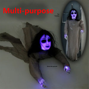 Décoration d'Halloween pour bar, maison hantée, scène d'évasion en chambre secrète : Grande fantôme suspendue effrayante (sorcière) - Product Image 3