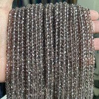 Perles de Gemmes Cubiques Facettées Naturelles 4-5mm, Cristal de Morganite Tourmaline Aigue-Marine Taillé Carré pour la Fabrication de Bijoux, Fil de 38cm