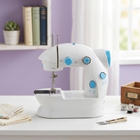 Machine à coudre miniature certifiée CE ROHS UFR-202 pour débutants, motorisée, à aiguille simple, pour usage domestique, avec accessoires complets