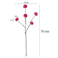 Oferta Especial: Bola de Crisantemo Artificial con 5 Cabezas de Diente de León para Decoración de Bodas y Hogar