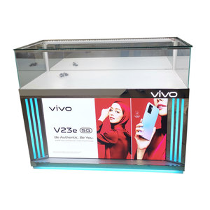 Độc đáo được thiết kế tùy chỉnh kim loại điện thoại di động hiển thị đứng <span class=keywords><strong>LED</strong></span> chiếu sáng Glass Showcase sản phẩm điện tử hiển thị truy cập - Product Image 3