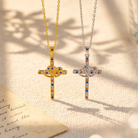 Collier à double lettre D tendance pour femmes, pendentif en cuivre et zircone, collier ras du cou en acier titane de qualité supérieure