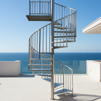 Escalier en colimaçon extérieur en carbone/fer à prix avantageux, fournisseurs chinois
