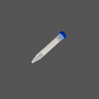 Tube à centrifuger gradué à fond conique PP de 15ml avec couvercle à vis