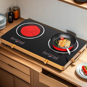 Estufa Eléctrica de Cerámica de Doble Quemador, Cocina Infrarroja de Alta Potencia, Calentamiento Rápido, Protección de Seguridad, Electrodoméstico de Cocina - Product Image 1