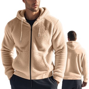 Giacca in Pile Doppio Strato Ispessita per Autunno/Inverno, Cardigan con Zip Ampio e Casual, Felpa con Cappuccio - Product Image 2