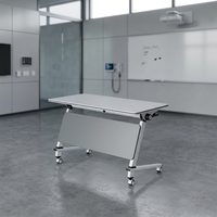 Büro-Klapptisch für Schulungen, Tragbarer Faltbarer Raumverstellbarer Tisch mit Rollen, Holz-Besprechungstisch-Set, Möbel nach Maß