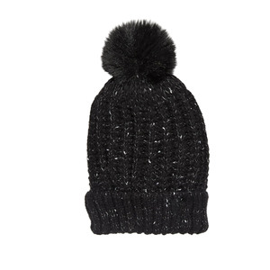Ensemble bonnet et écharpe tricotés épais avec pompon en fourrure, style Y2K, doublure polaire, unisexe, pour l'hiver, le ski et le voyage, 2 pièces - Product Image 1