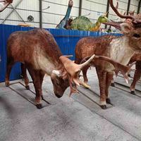 Tema parkı Animatronic noel dekorasyon Animatronic şarkı ren geyiği hayvan modeli satılık