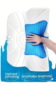 Almohada ortopédica de espuma viscoelástica para lactancia de maternidad, diseño en forma de rebote lento, posicionador de almohada con función de cuello - Product Image 3