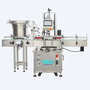 Automatic Chilli Sauce Perfume Glass Plastic Bottle Capper Capping Machine With Cap Feeder