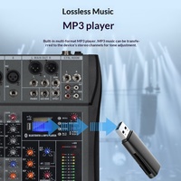 Console de mixage professionnelle 8 canaux XLR pour scène et conférence, petite, portable, avec alimentation fantôme USB – Vente chaude transfrontalière