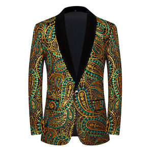 Offre Spéciale hommes Sequin Slim Fit costume veste Performance discothèque <span class=keywords><strong>DJ</strong></span> chanteurs brillant Blazers 2024 nouveau Design - Product Image 1