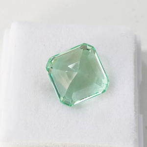 Piedra Preciosa de Zafiro Verde Cultivada en Laboratorio, Corte Asscher, Piedras Preciosas Sintéticas para Joyería - Product Image 3