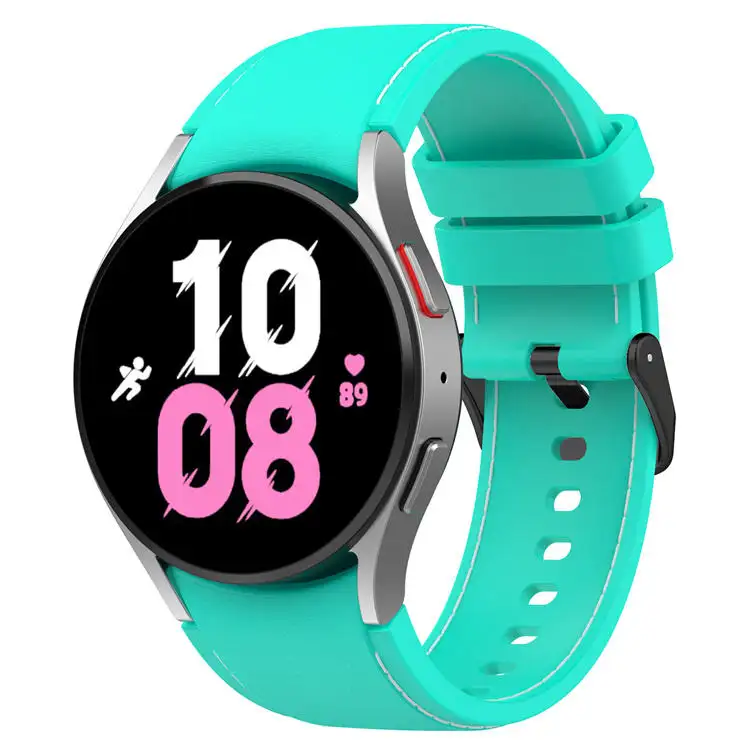 No Gap 20mm Watch Band Soft Silicone Sport Smart Watch Strap For Samsung Watch 5 4 40mm 44mm 42MM 46MM