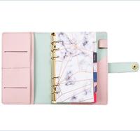 LABON 2027 A5 A6 Agenda en cuir gaufré à couverture rigide, carnet à 6 anneaux, organiseur Filofax