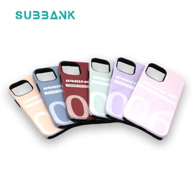 Subbank Wholesale Blanks Sublimation Cover Coating Surface 3d Sublimation 2 in 1 Top Phone Case for iPhone 12 17 Pro Max