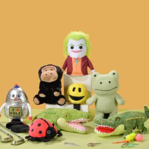 Housse de tête de club de golf personnalisable en peluche amusante, motif gorille, grenouille, crocodile, accessoires pour couvre-tête de club - Product Image 1