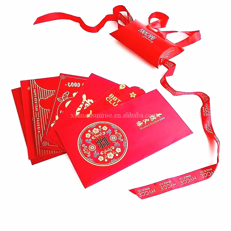 Vendita calda busta rossa borsa broccato festivo speciale pacchetto rosso capodanno cinese con design drago