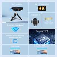 Projecteur intelligent DLP P15Pro à prix d'usine, Full HD 1080P, 300 lumens ANSI, Android 9, mise au point automatique, écran de 300 pouces, vidéo domestique, extérieur