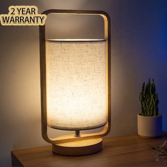 ESPADA Wholesale Customize Fabric Bedside Table Lamp LED Night Light Lampe De Table Lantern Light Bedroom Table Lamp Home Decor