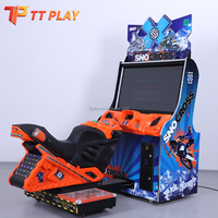 Sno Cross Coin Operated 3D Motorcycle Racing Arcade Game Machine Driving Simulator Indoor Game Center Metal Plastic English TT
