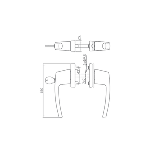 Accessori per porte e finestre in <span class=keywords><strong>PVC</strong></span>-<span class=keywords><strong>serratura</strong></span> a doppia faccia con chiave - Product Image 2