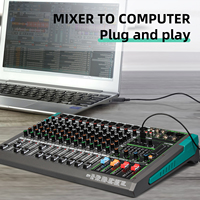 Meilleures ventes - Console de mixage audio professionnelle 12 canaux - Mixeur audio DJ pour spectacles sur scène