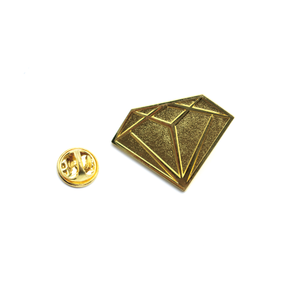 Pin personalizado con forma de <span class=keywords><strong>diamante</strong></span>, insignia de solapa de Color dorado elegante para regalos y marcas - Product Image 1
