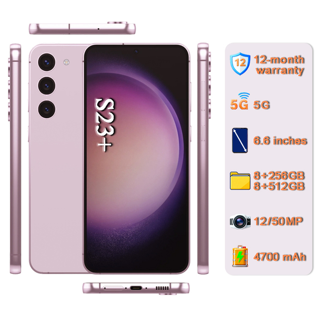 Unlocked 100% Original Mobile Phones S23+ 256GB/512GB [50MP Camera] Global Version 5G Smartphone SM-S23+ 5G A+ Quality