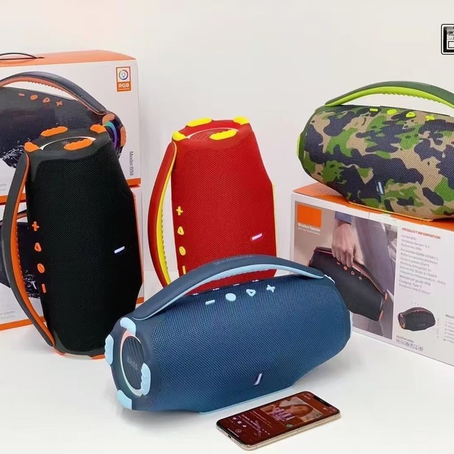 B59 Outdoor Portable Waterproof Smart Speaker 60W High Volume Handheld Audio Speaker With Colorful LED Light Heavy Bass