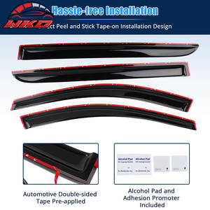 Pare-soleil et pare-pluie pour Honda Odyssey 05-07, visières de fenêtre fumées, protection latérale de la vitre de la porte de voiture en acrylique, 4 pièces - Product Image 5