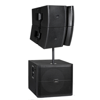 Sistem Suara PA Profesional untuk Panggung Konser Luar Ruangan, Set Speaker Line Array Pasif 8 Inch & 18 Inch untuk Panggung