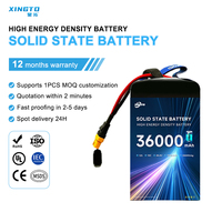 Аккумулятор для дронов с длительным сроком службы 330 Втч/кг, 6S 12S 14S, 30000 мАч 36000 мАч, 22.2В 44.4В 51.8В, полутвердотельный, для БПЛА/VTOL/дронов