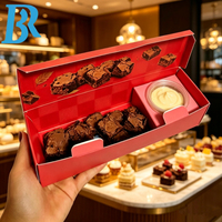 Boîtes personnalisées pour mini brownies, emballages pour brownies, boîtes pour biscuits au chocolat au lait, séparateurs pour boîtes à biscuits, boîtes à biscuits à emporter, biscuits
