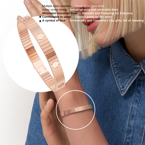 Brazalete de Diseño Inspirado en Marcas de Lujo, Infinitamente Flexible, con Motivo de Tornillo y Estilo Minimalista - Product Image 2