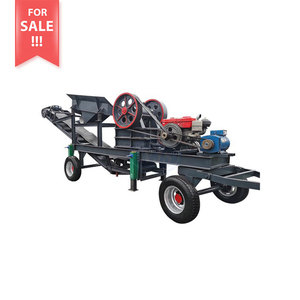 Petit concasseur à mâchoires mobile pour minerai d'or, roche, pierre, béton avec moteur diesel - Product Image 6