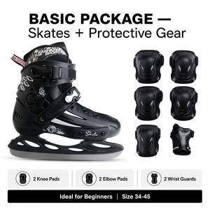 Patins à glace pour adultes et enfants OEM, coque rigide en PP, lame intégrée en acier inoxydable, doublure en polaire, taille 34-45, vente en gros - Product Image 4
