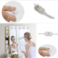 10pcs ampoules LED avec 3 lumières de couleur bâton éclairé personnalisé autour du bureau pour miroir de salle de bain et miroir cosmétique