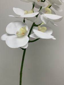 Orchidées artificielles en latex <span class=keywords><strong>de</strong></span> haute qualité, aspect réaliste, orchidées blanches, 9 têtes, tige unique, pour la décoration <span class=keywords><strong>de</strong></span> la maison, des mariages et des événements - Product Image 4